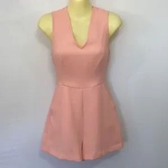 Bcbgeneration Bcbg Generation Romper Peach Halter Romper NWT XS Tall - Picture 1 of 7